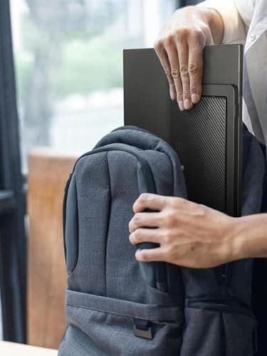 sibolan Portable Monitor 18.5inch 1080P FHD 100Hz Refresh Rate Gaming Monitor, 72% sRGB, IPS Panel, Dual USB-C & Mini-HDMI for Laptop, PC, Phone, Built-in Kickstand, Speakers 6