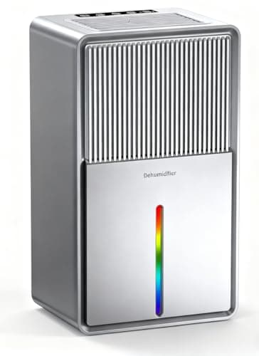 Dehumidifiers(102OZ) for Home with 7 Led Colors Timer（8-12-24H) Ultra Quiet Portable Small Dehumidifier with Auto Shut Off for Bedroom Bathroom Basement Kitchen RV Closet（1000Sq.ft)