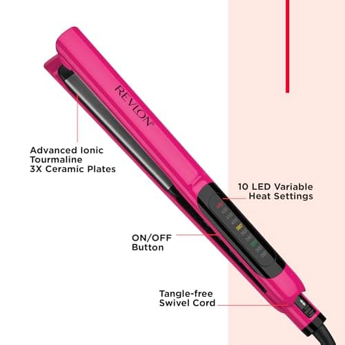 Revlon Smooth Brilliance Ceramic Hair Flat Iron | Smooth Glide and Ultra-Sleek Sylas, (1 in) 5