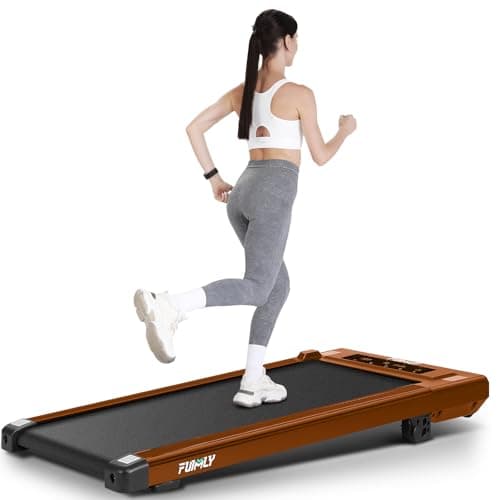 FUNMILY Walking Pad Treadmill with 8% Incline, 300lbs Weight Capacity Under Desk Treadmill for Home, 2.5HP Compact Running Machine with Remote Control, Ultra-Quiet, Installation-Free