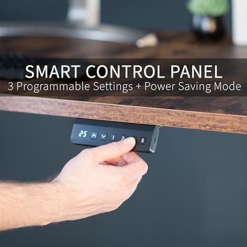 VIVO Electric 71 x 36 in Dual Motor Rustic Sit Stand Desk, Memory Height Adjustment, 2B Series, Vintage Brown Top Black Frame, DESK-KIT-2B7N-36 6