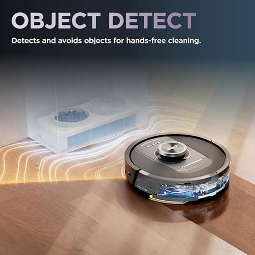 Shark Robot Vacuum & Mop Combo, NeverTouch System, Self-Emptying and Refilling, for Wood, 60-Day Debris Capacity, 30-Tank Reservoir, Pad Drying, 5 Intelligent Cleaning Technologies, RV2820YE 8