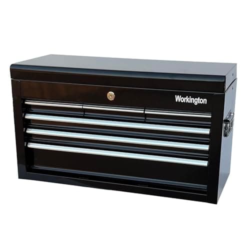 Workington Portable Metal Tool Chest with 6 Drawers, 24" 6-Drawer Tool Chest Cabinet with Ball Bearing Drawer Slides, Steel Tool Storage Box Organizer 4005 Black 9