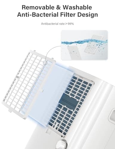 4500 Sq.Ft Energy Star Dehumidifier for Basement with Pump, Max 80 Pint/D(Standard 50Pint/D) Dehumidifier with Drain Hose, 8L Water Tank, Intelligent Humidistat, for Home, Bedroom, Bathroom 8