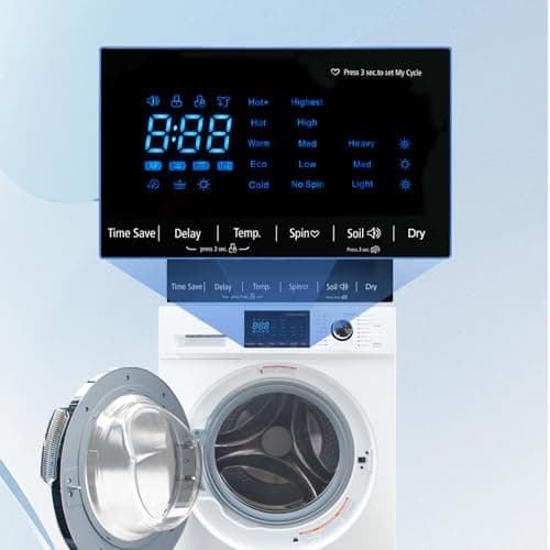 24" All-in-One Washer and Dryer Combo, 2.7 Cu.Ft Front Load Ventless Washer Dryer with 26.5 Lbs Loading Capacity, Compact Size, LED Display, Child Lock, for Laundry, Apartments, RV, Dorm, White 6