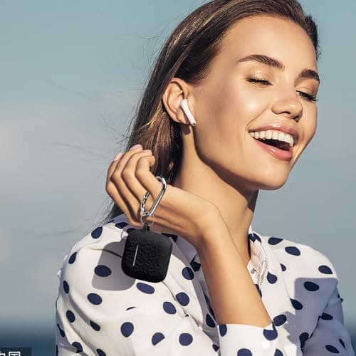 DGege Leopard Engraved for AirPods 4 Case Cover 2024,Soft Silicone Protective Case Compatible with Apple AirPods 4th Generation Case for Women,Cute AirPod 4 Case Accessories with Keychain (Black) 6