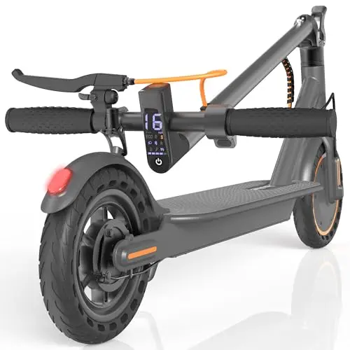 Electric Scooter for Adults, Folding E Scooter with 350W Motor 19 Mph Top Speed, Max 19 Miles Long Range, 8.5'' Solid Tires Commuting Scooters with Dual Brakes System, APP