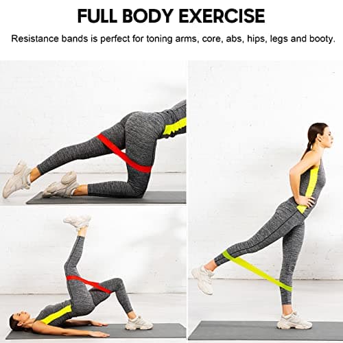 Resistance Bands Set 17pcs, Resistance Band, Exercise Bands Fitness Workout with Wide Handles, Door Anchor, Steel Clasp, Carry Bag, Ankle Straps for Home Gym Outdoor Travel 6