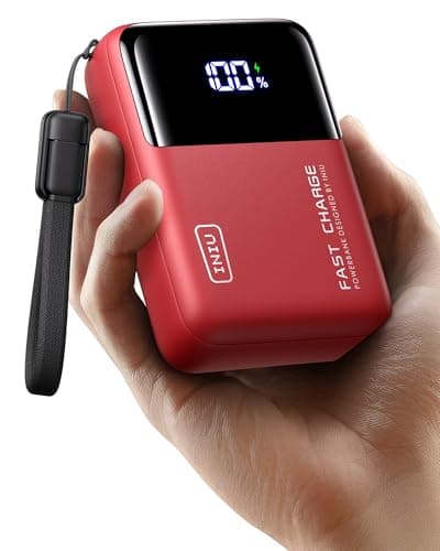 INIU Power Bank, 25000mAh 100W High Capacity USB C Laptop & Phone Portable Charger, Fast Charging Flight Cruise Ship Travel Essential Mini Battery Pack for College Students Travelers Boys Girls, Red