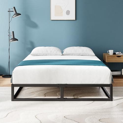 Zinus Joseph 10 Inch Platform Bed Frame, Wood Slat Support, No Box Spring Needed, Eco Friendly WonderBox(TM) Packaging, Easy Assembly, Black, Queen 9