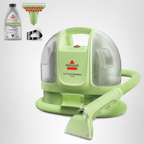 BISSELL Little Green Mini Portable Carpet and Upholstery Deep Cleaner, Car/Auto Detailer, with HydroRinse Self-Cleaning Tool and 4" Tough Stain Tool, Tea Green, 4075 9