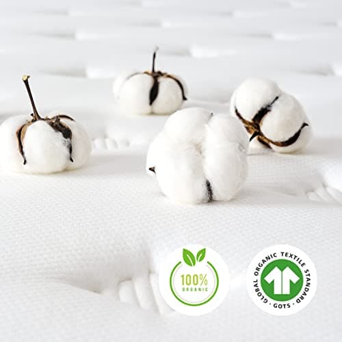 Dourxi Full Size Mattress 10 Inch, Hybrid Mattress Full with Cooling Gel Memory Foam and Pocket Spring, Organic Cotton Fabric Cover, Medium Firm Feel, 54 * 75 * 10 Inch 8