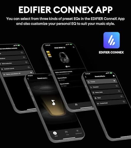 Edifier STAX Spirit S5 Wireless Planar Magnetic Headphones, Snapdragon Sound, aptX Adaptive, Hi-Res Audio (LDAC LHDC), Bluetooth 5.4, Dual-Mic CVC Tech, 80H Playback & Fast Charging for Audiophiles 9