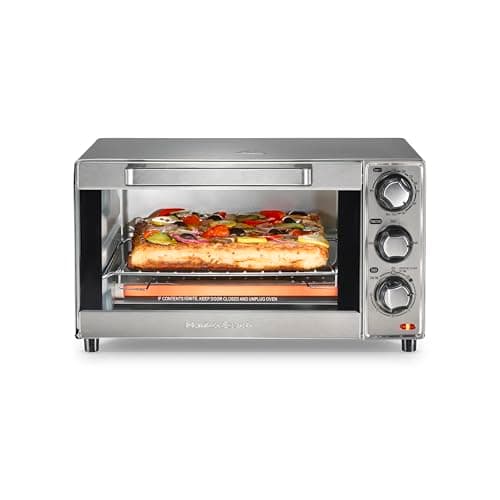 Hamilton Beach Countertop Toaster Oven & Pizza Maker Large 4-Slice Capacity, Stainless Steel (31401)