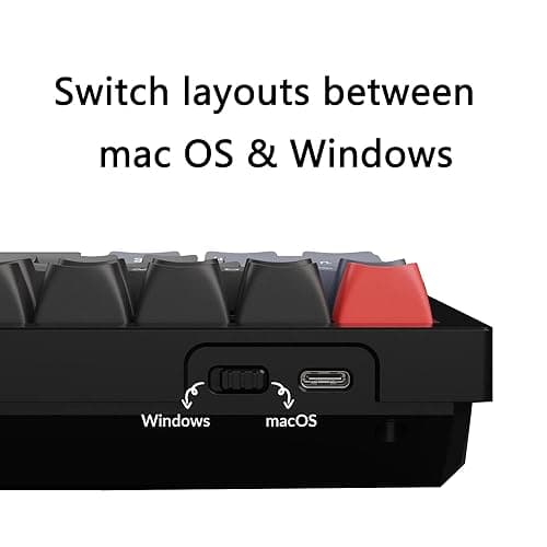 Keychron V5 96% Layout Custom Wired Mechanical Keyboard with Knob, 100 Keys RGB Backlight QMK/VIA Programmable Macro, Hot Swappable K Pro Brown Switch PBT Keycaps for Mac Windows (Frosted Black) 8