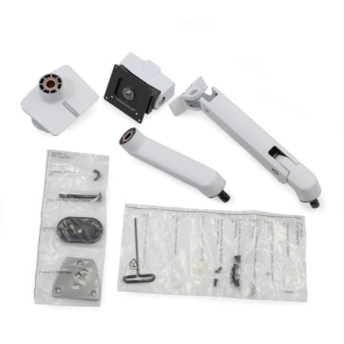 Ergotron - HX VHD Premium Heavy Duty Gaming Monitor Arm, Single Monitor Desk Mount – for 1000R Curved Ultrawide Monitors Up to 57 Inches, 9-14 Inches Depth, VESA 75x75mm or 100x100mm – White 9