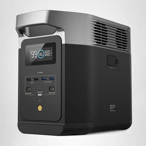 EF ECOFLOW Portable Power Station DELTA 2, 1024Wh LiFePO4 (LFP) Battery, 1800W AC/100W USB-C Output, Solar Generator(Solar Panel Optional) for Home Backup Power, Camping & RVs 8