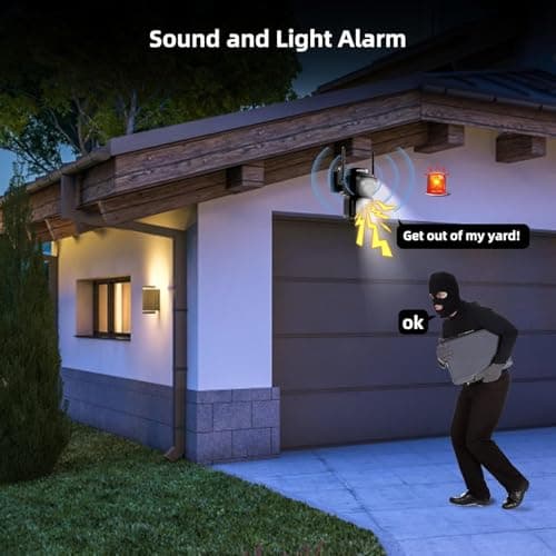 BEENOCAM Dual Lens 4K Solar Security Camera Wireless Outdoor, 2.4g & 5g WiFi, 360°PTZ Rotating Cam and 110° Fixed Cam 2-in-1 for Home Security with Color Night Vision,2-Way Audio, Light Alarm, IP66 5