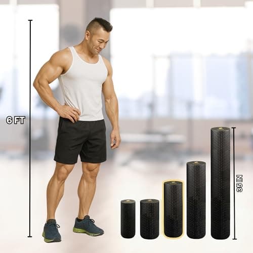 Fitizen Foam Roller - Medium - 18 X 6 Inches -Muscle Massage Rehab Stiff Back Pain Physical Therapy Deep Tissue Firm Exercise Equipment Home Gym Stress Yoga Pilates for The Fit Citizen by FitNation 9
