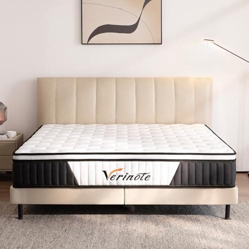 VERINOTE 12 Inch Mattress,Medium Firm Hybrid Memory Foam & Pocket Springs for Pressure Relief CertiPUR-US Certified Fiberglass Free, 500 Night Trial (12 inch, Queen)