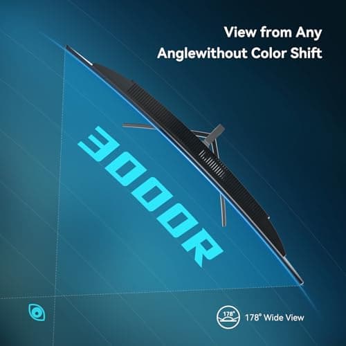 Raywego 24 inch Curved Monitor 100Hz 1ms, Computer Gaming Monitor FHD 1920×1080P,3000:1 Contrast Ratio, with FreeSync & Eye-Care Technology, HDMI×1,VGA×1 for Gaming Home Office,Wall Mount Install 8