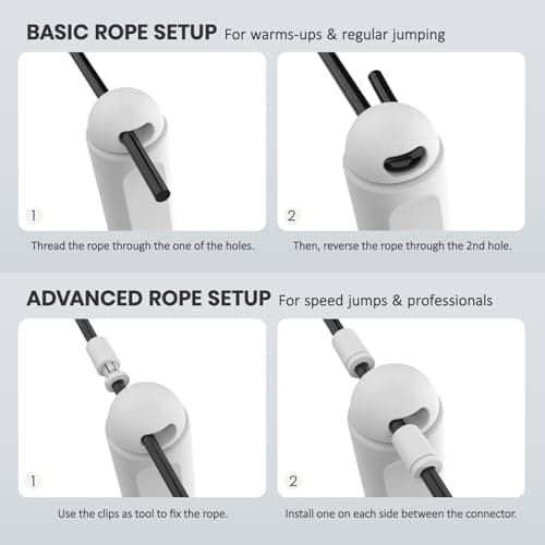 Jump Rope, multifun Speed Skipping Rope with Calorie Counter, Adjustable Digital Counting Jump Rope with Ball Bearings and Alarm Reminder for Fitness, Crossfit, Exercise, Workout, Boxing, MMA, Gym 6