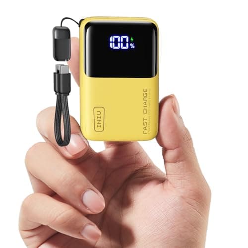 INIU Pocket Size Portable Charger, Ultra Small 10000mAh 45W PD Power Bank, USB C in&Out Fast Charging Battery Pack, Travel Essentials Powerbank for iPhone 17 16 15 14 Pro Air, iPad, Samsung S24 etc