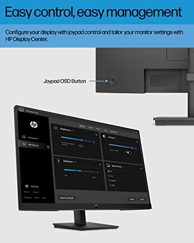 HP 27h Full HD Monitor - Diagonal - IPS Panel & 75Hz Refresh Rate - Smooth Screen - 3-Sided Micro-Edge Bezel - 100mm Height/Tilt Adjust - Built-in Dual Speakers - for Hybrid Workers 5