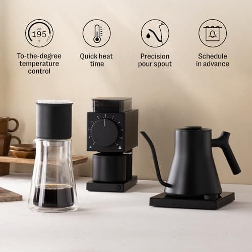 Fellow Stagg EKG Pro Studio Edition Electric Gooseneck Kettle - Pour-Over Coffee, Tea, Quick Heating, Precise Temperature Control, Scheduling, Built-in Brew Timer - Matte Black, 0.9 L 5