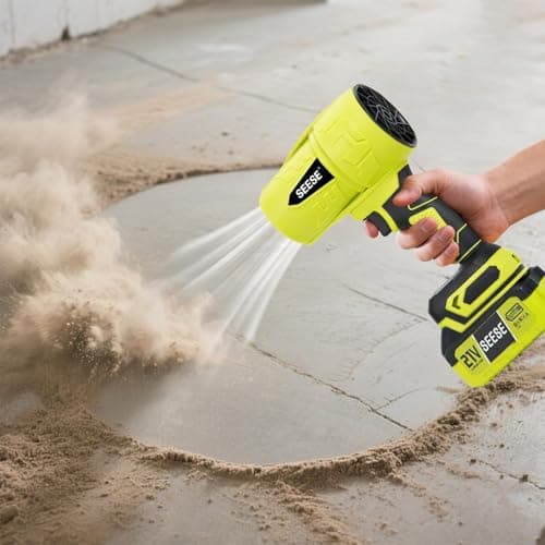 SEESE Turbo Jet Leaf Blower: Cordless Leaf Blower for Yard Leaves, Driveway Sand & Car Drying - 800,000 RPM High Speed with Ergonomic Handle for Easy Operation 6