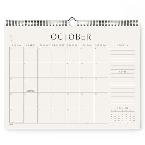 Jotsome Wall Calendar 2025-2026, Monthly Wall Calendar From Now to December 2026 14.2x11.2 inch for Home and Office, Easy Planning