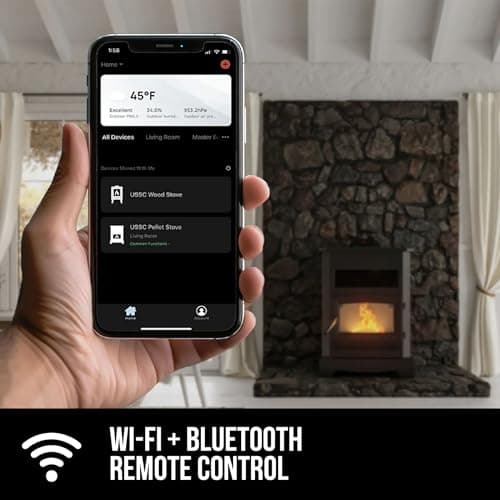 Vogelzang WiFi Pellet Stove on Pedestal, 3,000 Sq. Ft., 170lb Hopper 9