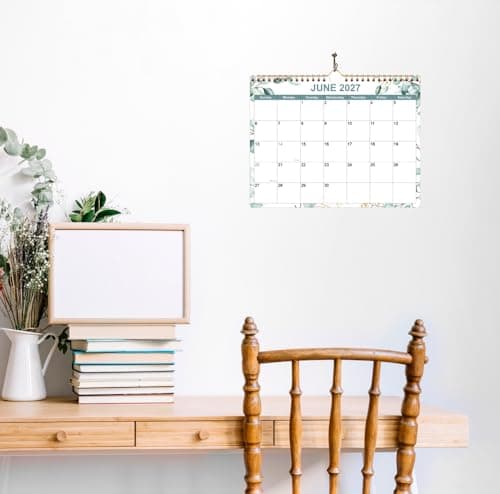 2026 Calendar, Wall Calendar 2026 from January 2026 - June 2027, 18 Months Calendar with Premium Paper, Twin-Wire Binding & Hanging Hook, 8.5" x 11", Green Leaf 6
