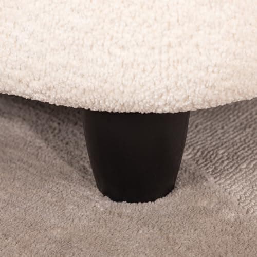 YOPENG 108" Modular Sectional Sofa with Chaise Lounge, Luxury Curved Sofa, Modern L Shaped Upholstered Boucle Couches, Minimalist 3 Seater Sofas for Living Room Apartment Office, White 7