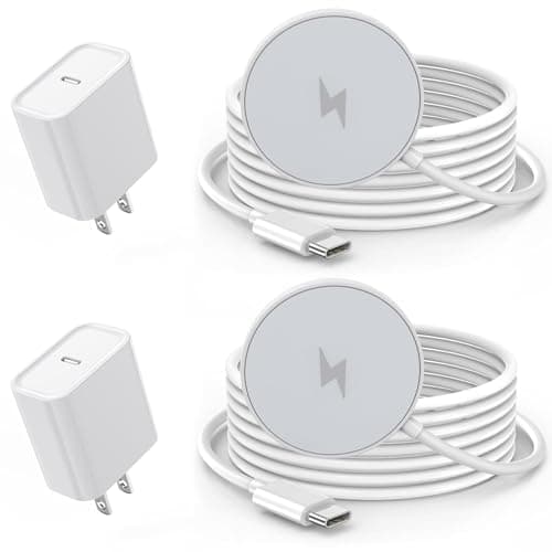 Magnetic Wireless Charger Phone 17 16 15,2Pack 6FT 15W Fast Magnetic Charger with USB C Fast Charging Block Compatible with iPhone 17/17 Air/16/16 Pro/Pro Max/15/14/13/Plus/Pro/Pro Max,AirPods 3/Pro 2