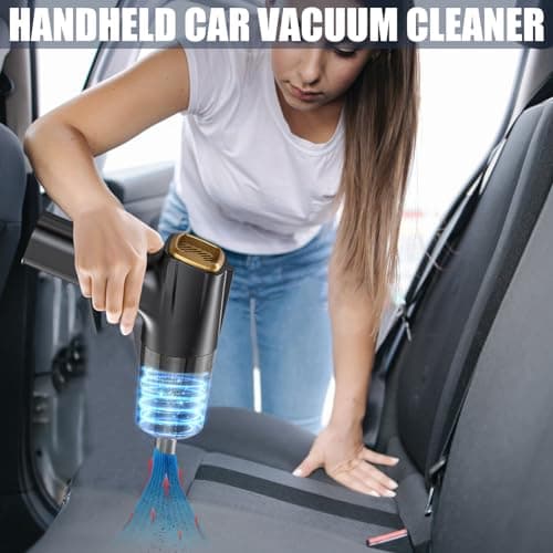 DERJLY Handheld Vacuum Cleaner Car Cordless: Mini Rechargeable Hand Vacuum with Powerful Suction - Wireless Portable Small Vacuum for Carpet Car - Black 6