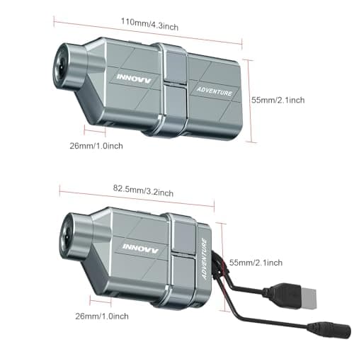 INNOVV H5 4K Action Camera, Motorcycle Helmet Camera with EIS Anti-Shake Ultra HD Video and 20MP Photo, Two Power Supply Methods, Smart WiFi, App, Waterproof Motorcycle Camera Max Support 512G 9