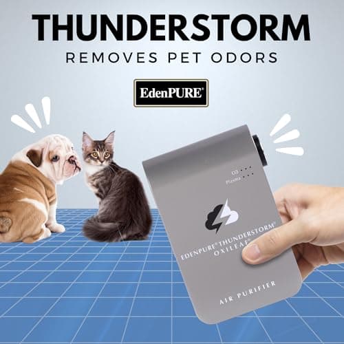 EdenPURE Thunderstorm III Air Purifier – Small Plug-In Ozone Generator & Ionizer – Eliminates Odors, Pet Smells, Smoke, Mold – Filter-Free Portable Cleaner for Home, Travel, Car, Office Use 6
