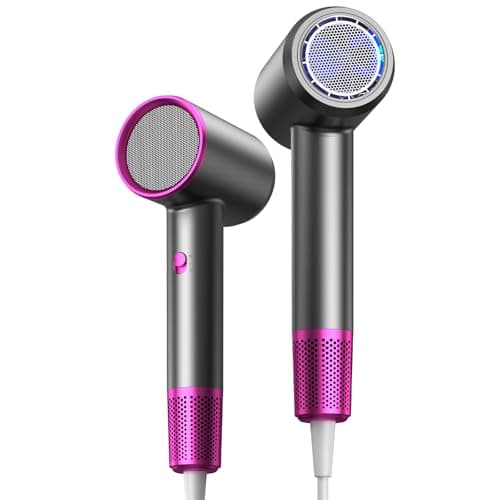 Hair Dryer Fast Dry Professional Ionic Hairdryer, Super Compact & Lightweight with Even Heat Anti-Static, Frizz-Control, Quick Drying, Energy Saving, Hairdryers for Women & Man