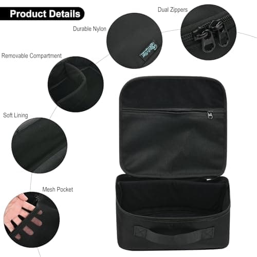 Hair Dryer Carrying Bag Travel Hairdryer Storage Bag Fits 1600W Ionic Blow Dryer and Styler Attachments, Universal Blowdryer Organizer with Mesh Pocket for Portable Hair Dryer and Styling Accessories 6