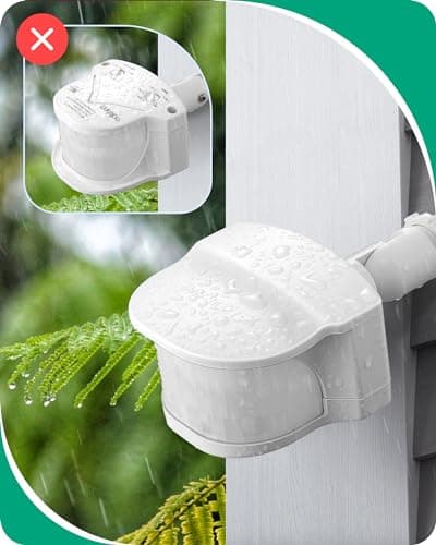 EDISHINE 2 Pack 240° Motion Sensor, Replacement Motion Detector for Outdoor Lights, Adjustable Time & Detection Range Up to 60FT, 3 Modes PIR Motion Sensor for Floodlight, White, UL Listed 5