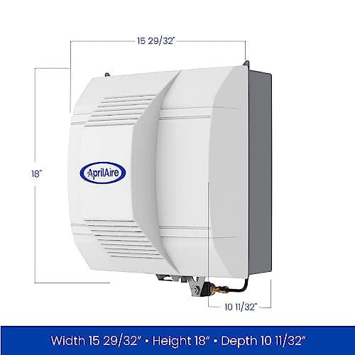 AprilAire 700 Whole-House Humidifier, Automatic Fan Powered Furnace Humidifier, Large Capacity Whole-House Humidifier for Homes up to 5,300 Sq. Ft., White 8