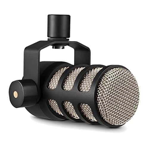 RØDE PodMic Cardioid Dynamic Broadcast Microphone with Integrated Swing Mount for Podcasting, Streaming, Gaming, and Voice Recording, Black