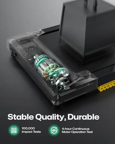 UREVO Smart Walking Pad, Standing Desk Treadmill with Double Shock Absorption, Quiet Operation, Workout APP with Track Insights and MIIT Mode, Plug and Play, Remote or APP Control for Home Office 8