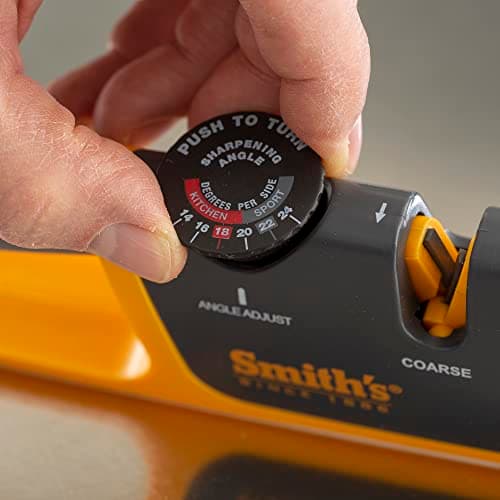 Smiths Adjustable Manual Knife Sharpener Gray/Yellow S-50264 10