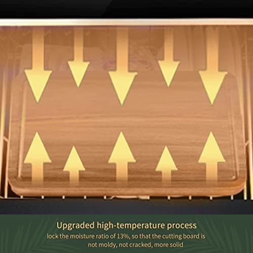 Wood Cutting Boards Set of 3 for Kitchen, Thick Chopping Board, Large Wooden Cutting Board Set with Deep Juice Groove and Handles, Wooden trays for meat, fruit and cheese 5