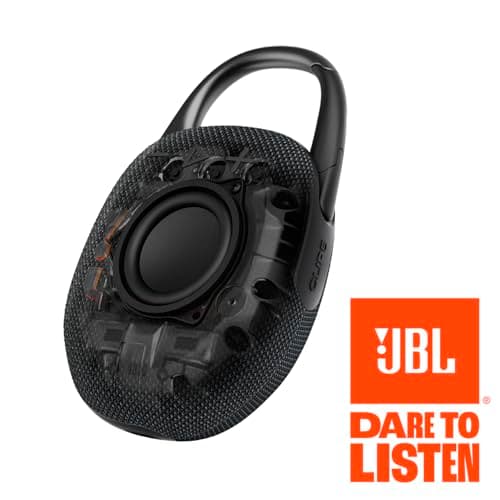 JBL Clip 5 - Ultra-Portable, Waterproof & Dustproof Bluetooth Speaker, Big JBL Pro Sound with Punchy bass, Integrated Carabiner, Up to 12 Hours of Play, Made in Part with Recycled Materials (Black) 7