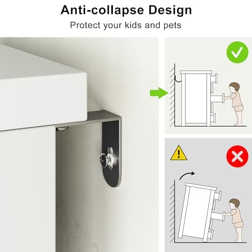 Jocoevol White 6 Drawer Dresser for Bedroom, Modern Fluted Dresser with Deep Drawers, Large Double Wooden Chest of Drawers for Living Room, Hallway, Entryway (White) 7