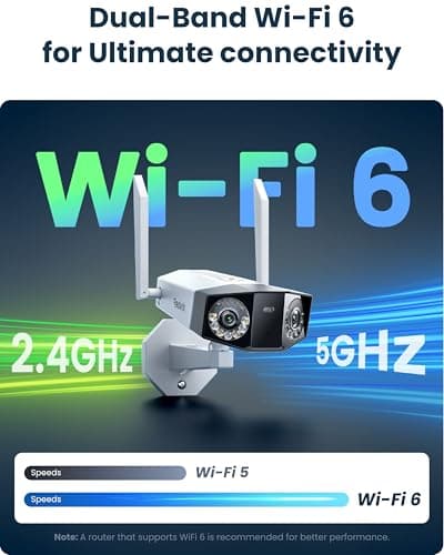 REOLINK 16MP WiFi Security Camera Outdoor, 180° Ultra-Wide Angle, Duo 3 WiFi, 2.4/5GHz Wi-Fi 6, Smart Detection, Color Night Vision, Two-Way Talk, IP67, Up to 512GB Storage, Plug-in Power (12V/2A) 5