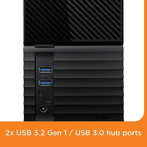 WD 16TB My Book Duo Desktop RAID External Hard Drive HDD, USB 3.1, With Password Protection and Auto Backup Software - WDBFBE0160JBK-NESN 5
